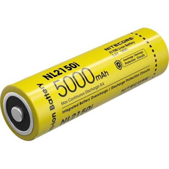 Επαναφορτιζόμενη Μπαταρία Nitecore 21700 NL2150i 5000mAh 3,6V | www.lightgear.gr