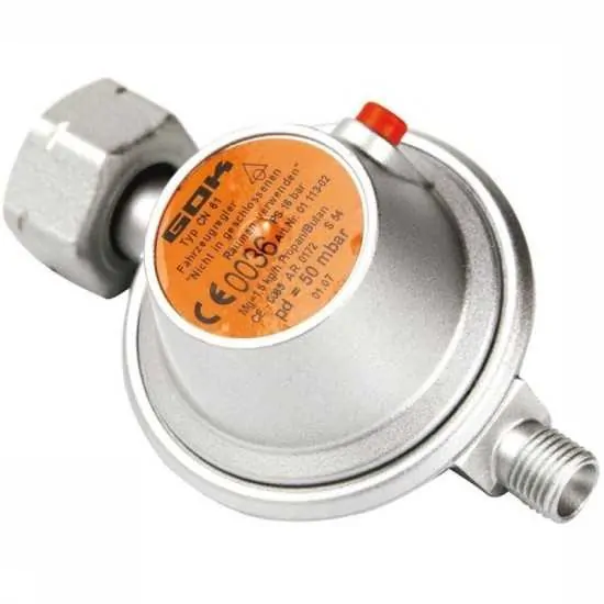 Ρυθμιστής Υγραερίου GOK 50mbar 1,5Kg/h | www.lightgear.gr