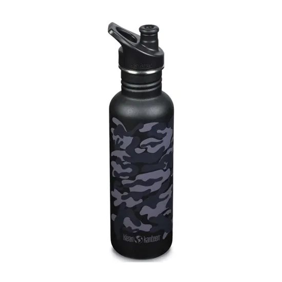Ανοξείδωτο Παγούρι Klean Kanteen Sport 800ml Black Camo | www.lightgear.gr