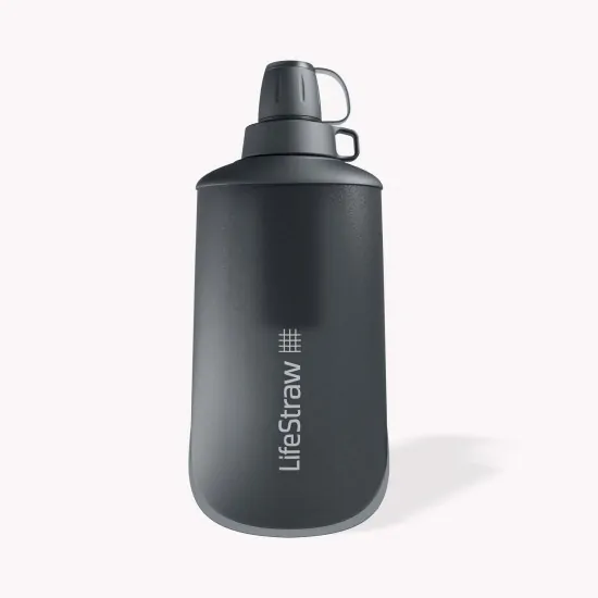 Παγούρι με Φίλτρο Νερού Lifestraw Peak Squeeze 650ml Γκρι | www.lightgear.gr