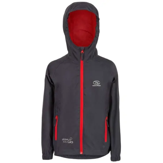 Παιδικό Αδιάβροχο Μπουφάν Highlander Stow & Go Γκρι | www.lightgear.gr